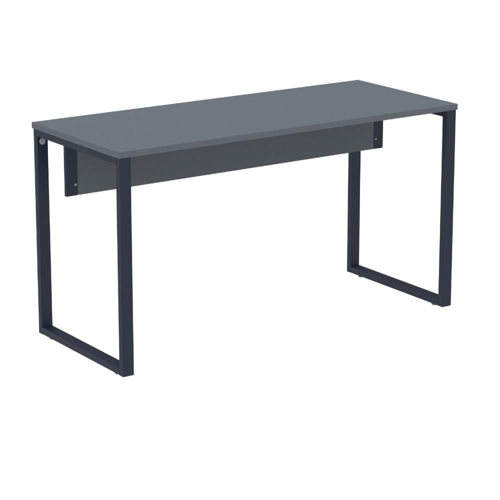 Mesa Escritório P25 TUB Pandin 150 cm (Larg) x 70 cm (Prof) Tampo MDP Grafito Pé Aço Tubular Azul