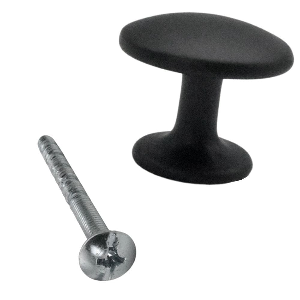 Puxador Móveis Portas Armários Knob Preto Fosco 25mm 2500 Pauma