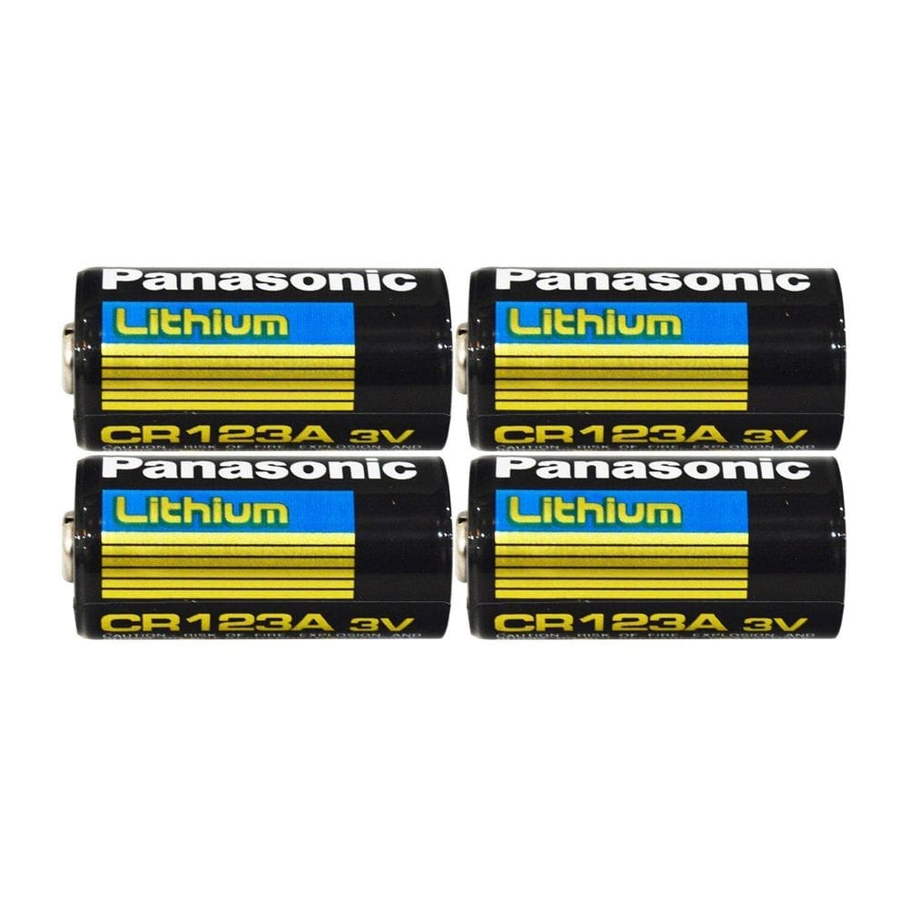 Bateria Panasonic CR123A de lítio 3V 1.55Ah (pacote com 4)