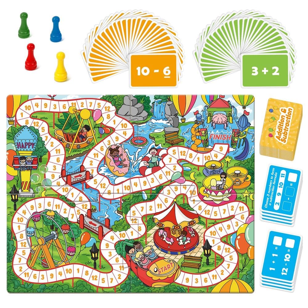 Jogo de tabuleiro Broytain Adição e Subtração Matemática de 5 a 8 anos
