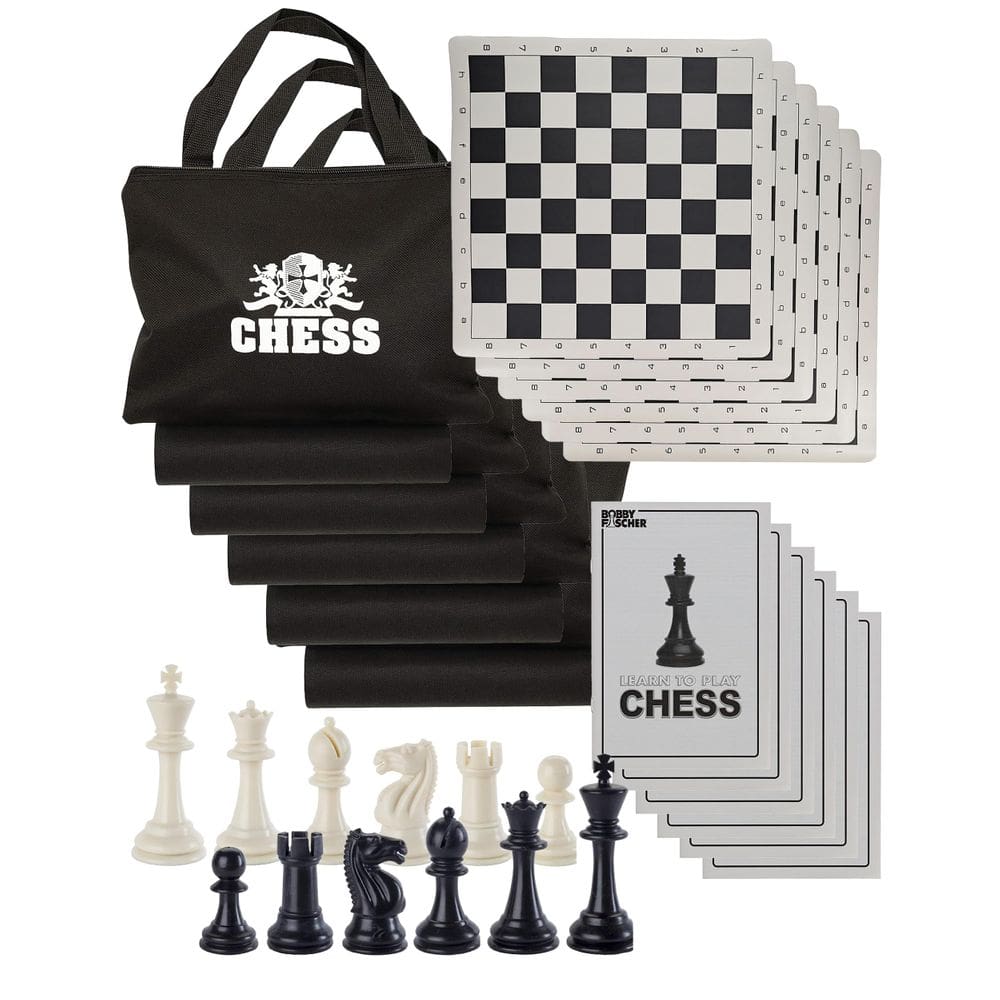 Conjunto de xadrez WE Games Tournament, tabuleiro de xadrez com 34 peças