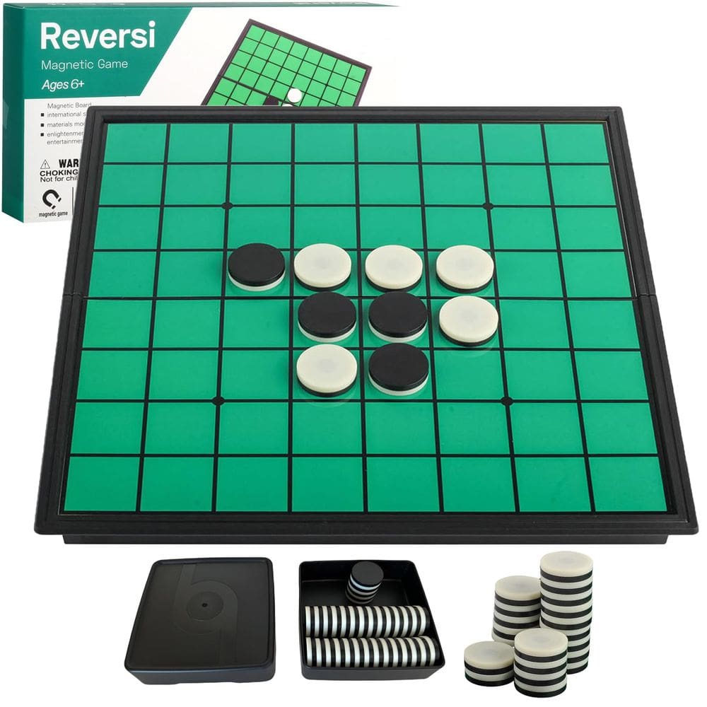 Jogo de tabuleiro de viagem Reversi Game Vikutu 9.7 com 2 caixas de armazenamento