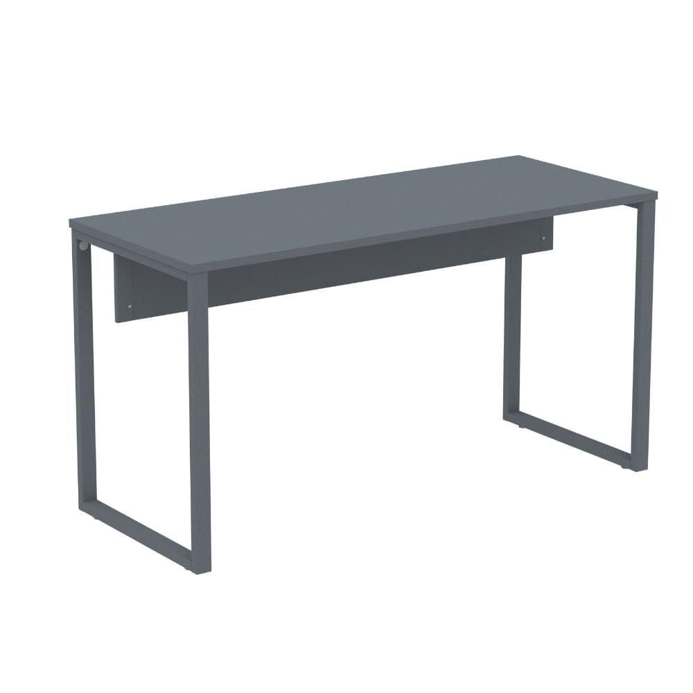 Mesa Escritório P25 TUB Pandin 150 cm (Larg) x 70 cm (Prof) Tampo MDP Grafito Pé Aço Tubular Grafito