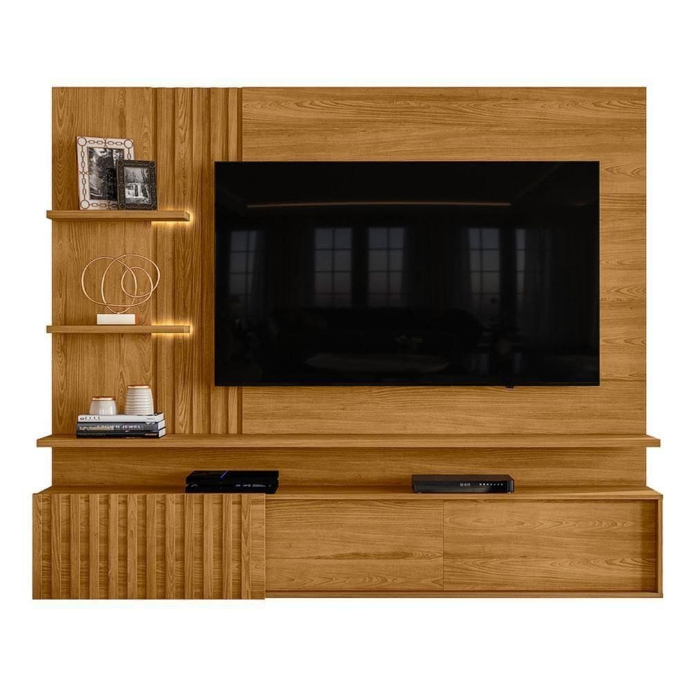 Painel Home Suspenso Atena Cumaru Para Tv Até 65 Madetec Cumaru