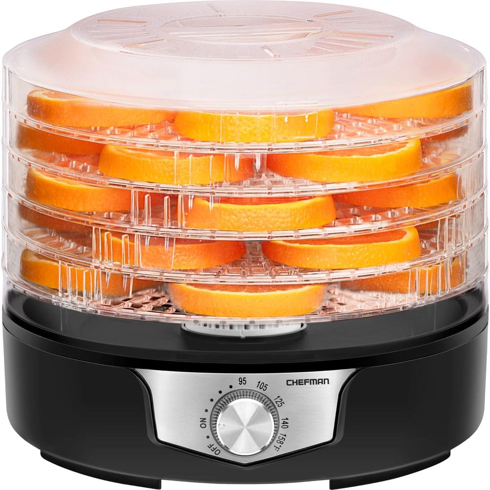 Desidratador de alimentos Chefman de 5 bandejas com temperatura ajustável