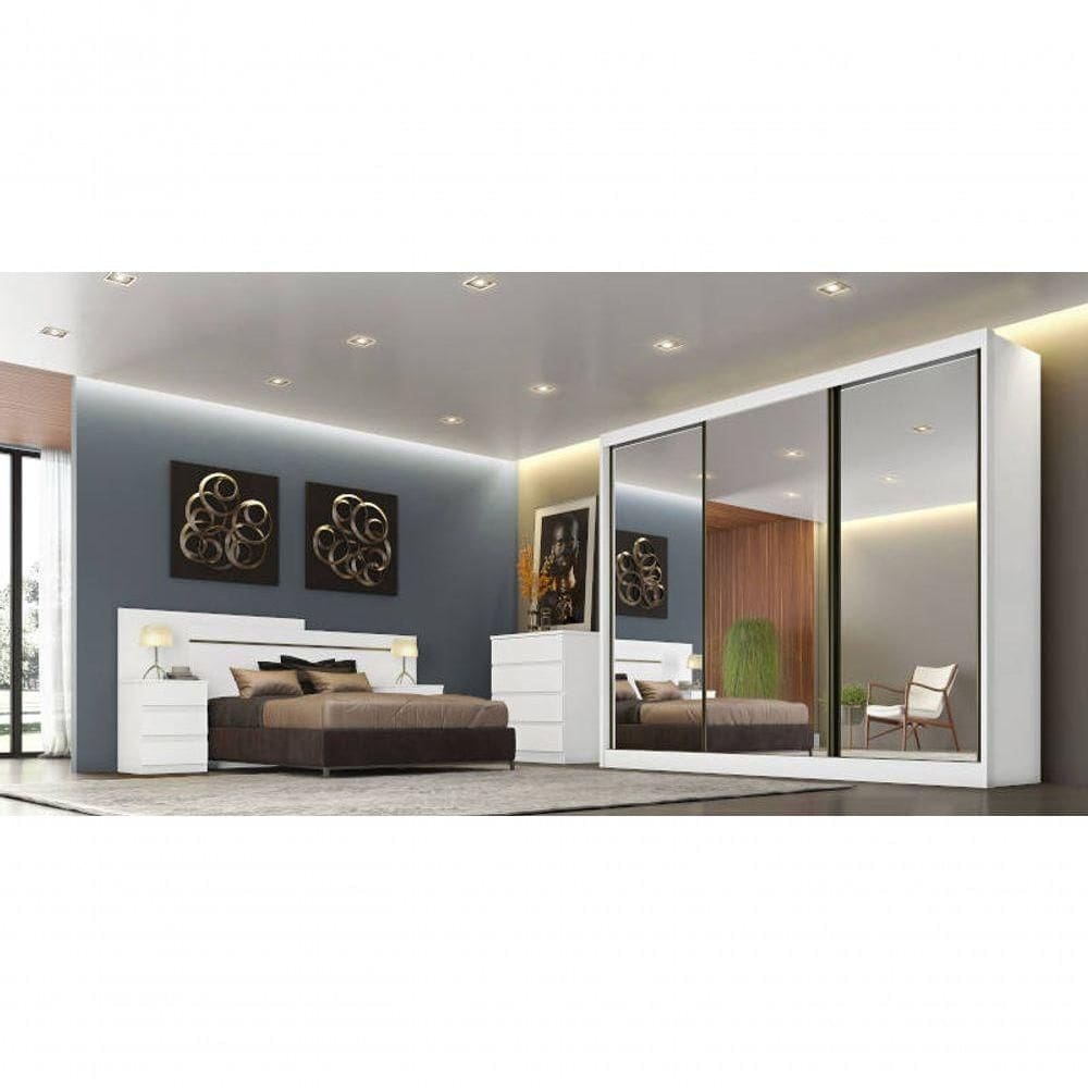 Guarda Roupa Espelhado Diamond Novo Horizonte
