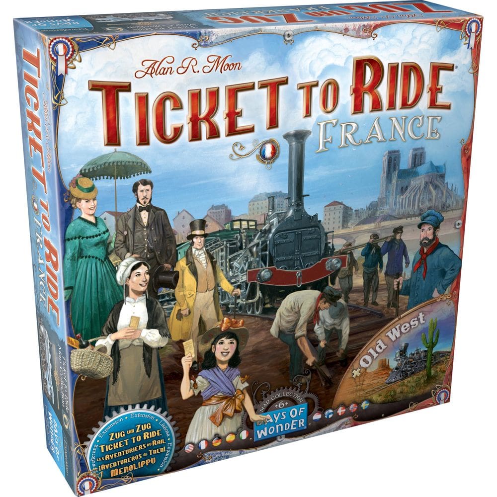 Jogo de tabuleiro Ticket to Ride France + Old West Expansion