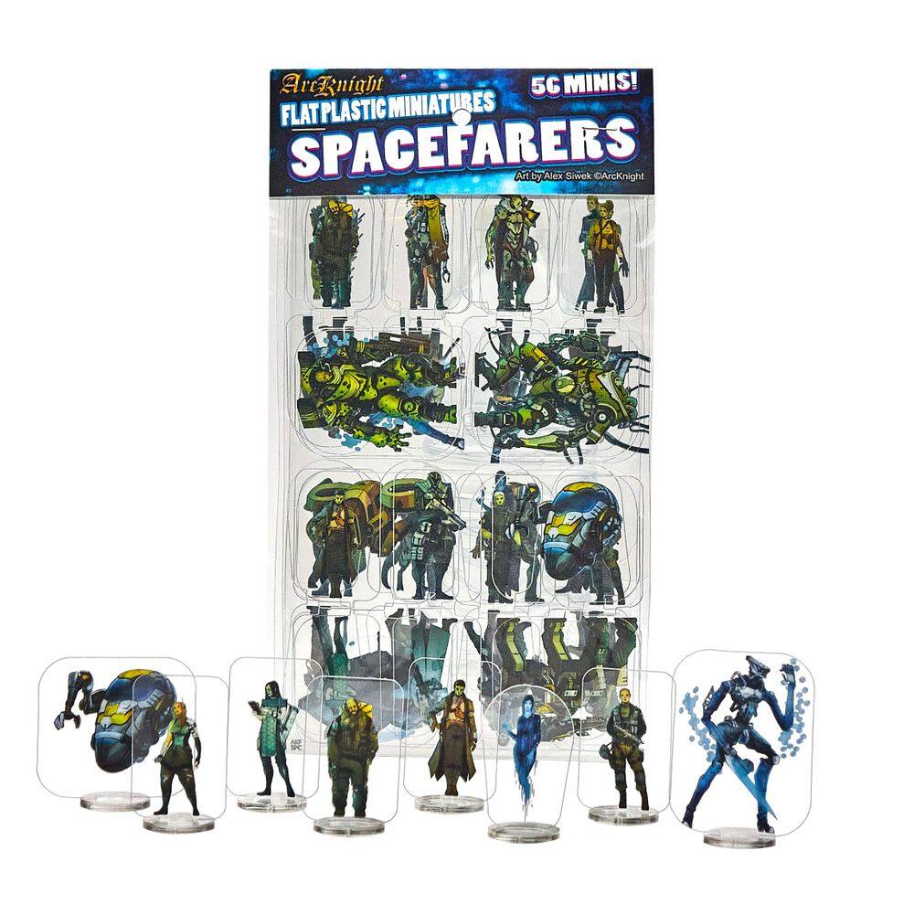 Miniaturas planas de plástico Arcknight Spacefarers 56 para Starfinder