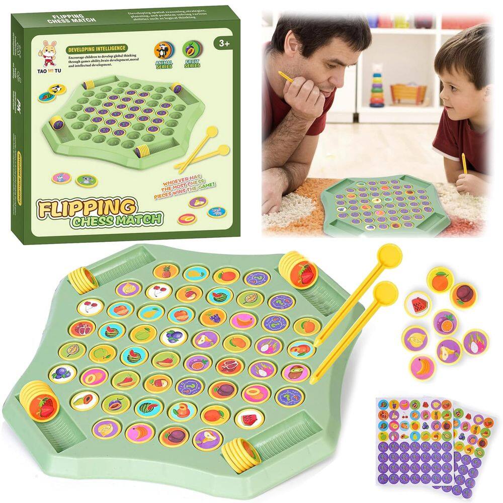 Jogo de memória Flip Chess hvbcdxz com tabuleiro de xadrez para crianças e adultos
