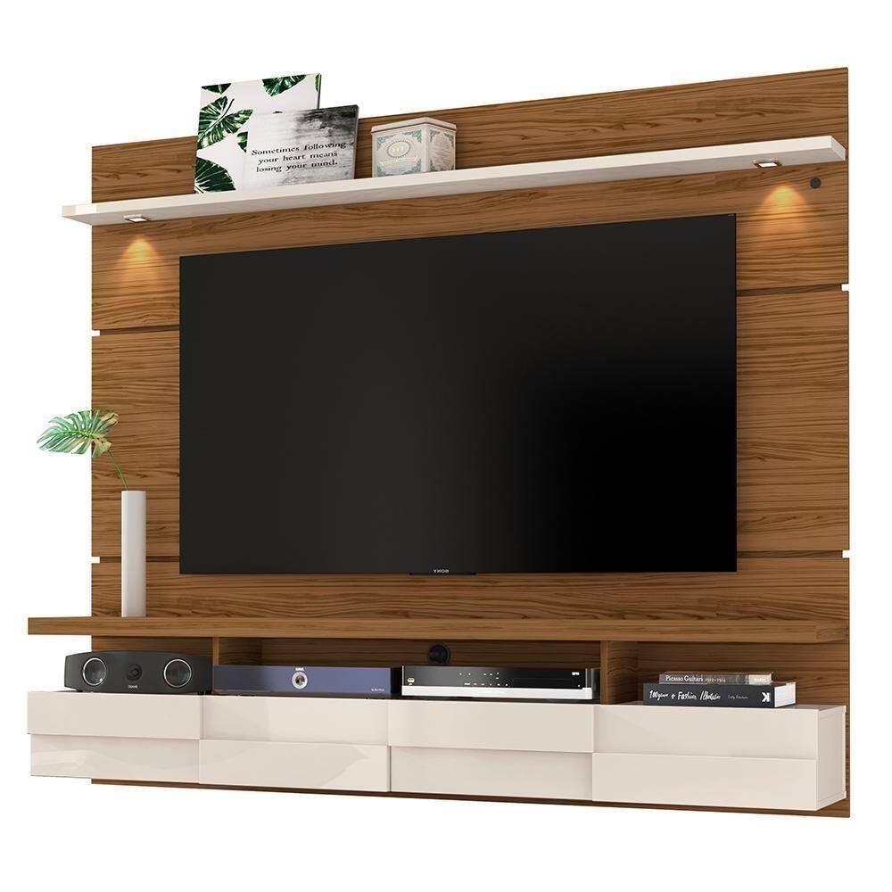 Painel Home Suspenso Lana 1.8 Naturale Off White Para Tv Até 60 Madetec Naturale Off White