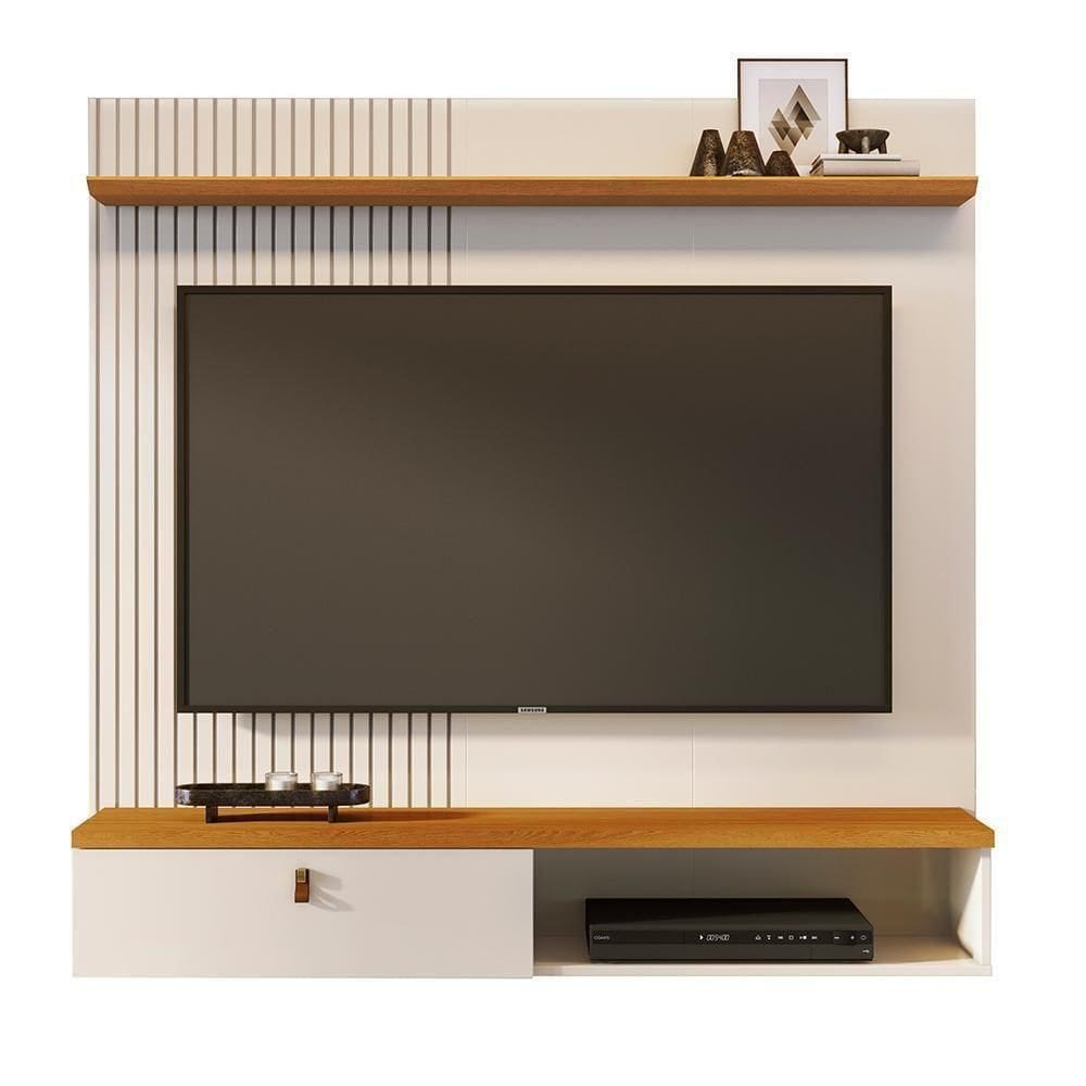 Painel Home Suspenso íris Cinamomo Off White Para Tv Até 55 Madetec Cinamomo Off White