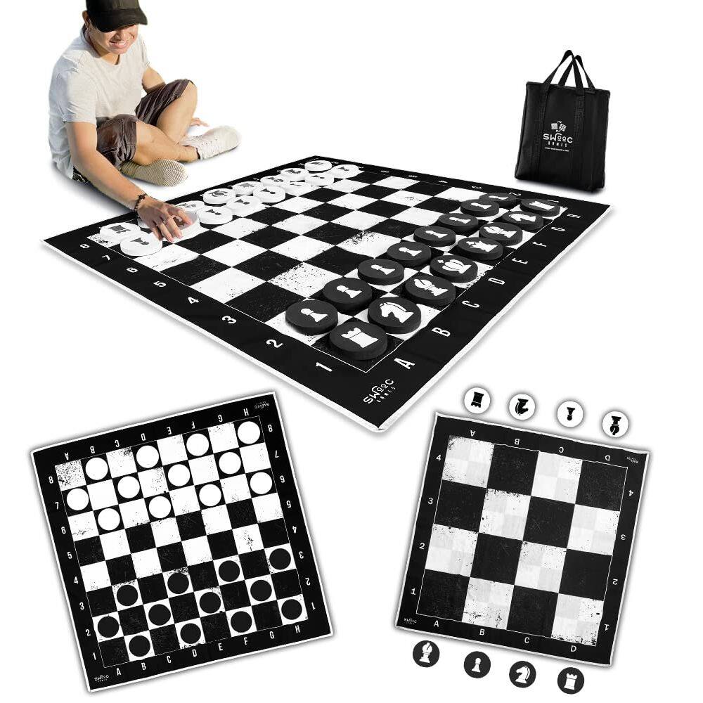 Jogo gigante de xadrez, damas e xadrez Tac Toe Games SWOOC Games