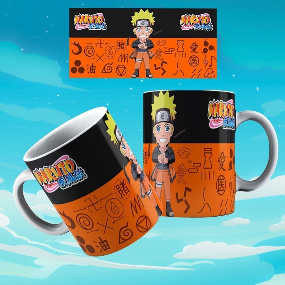 Caneca De Porcelana 325ml Animes Decorada Naruto 4