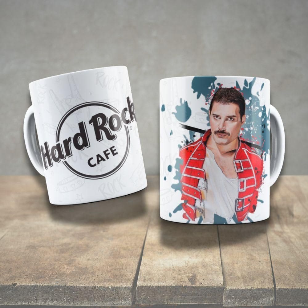 Caneca De Porcelana 325ml Decorada ícones Da Música Freddie Mercury 2