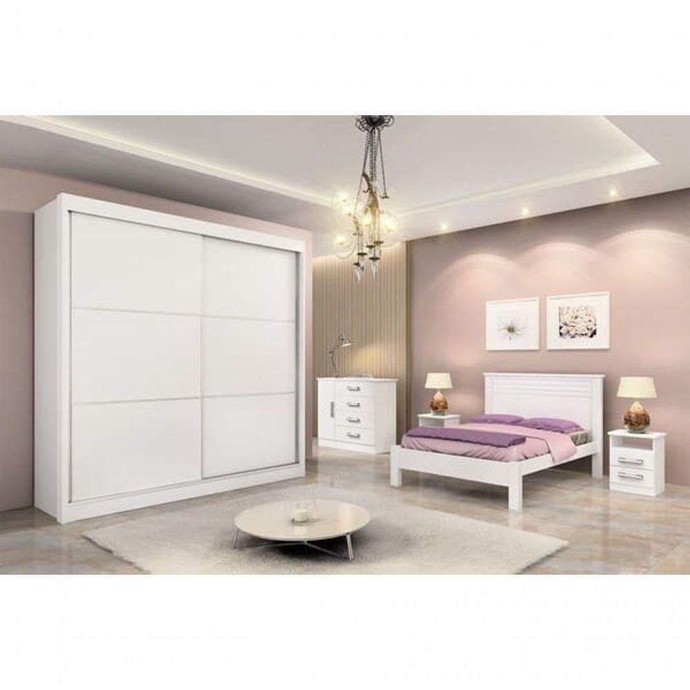 Guarda Roupa Casal 2 Portas 6 Gavetas Cancun-branco Móveis D`doro