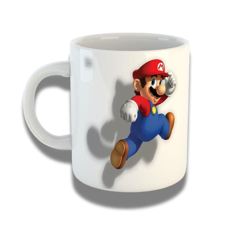 Caneca De Porcelana 325ml Com Design 3d Exclusivo Mario