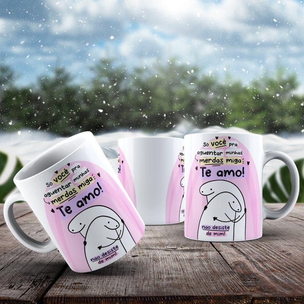 Caneca De Porcelana 325ml Flork Amizade Flork Amizade 4