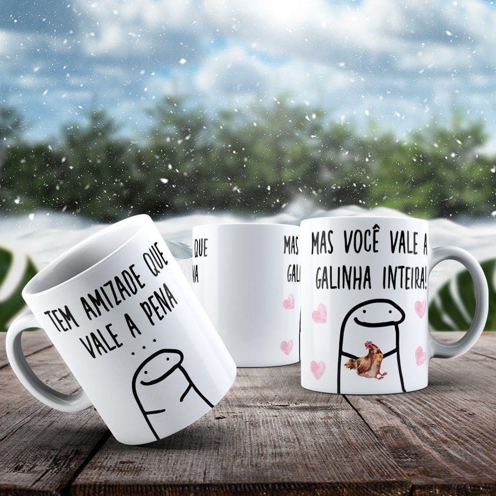 Caneca De Porcelana 325ml Flork Amizade Flork Amizade 2