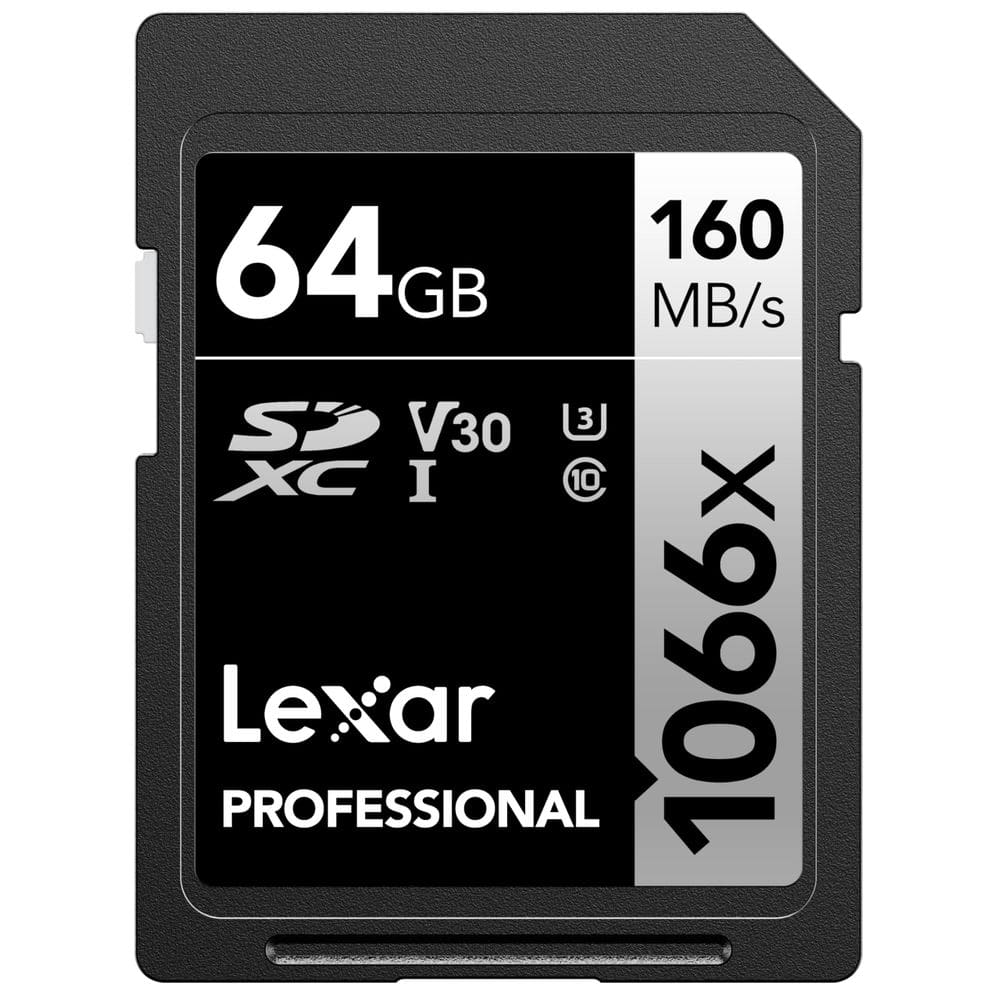 Cartão de memória Lexar Professional 1066x 64GB SDXC UHS-I V30