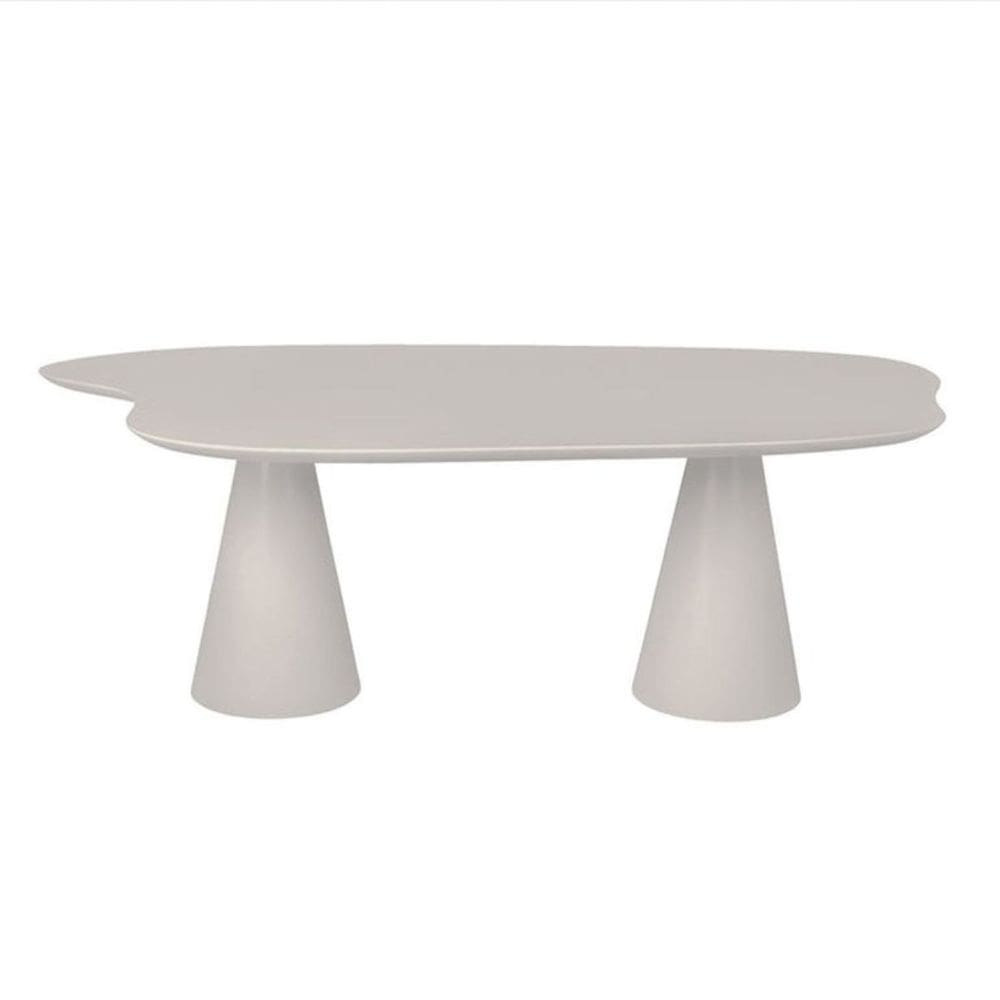 Mesa de Jantar 180x100 Cone Orgânica Nuvem cor Cinza