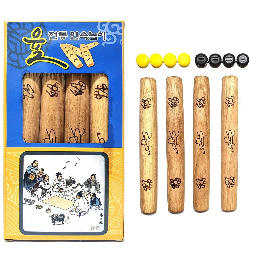 Jogo de tabuleiro coreano LENITH YUTNORI Yunnori com palitos de madeira