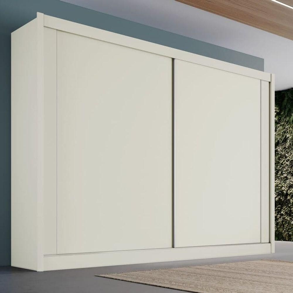 Guarda Roupa Casal 2 Portas 4 Gavetas Creta-off White Móveis Europa