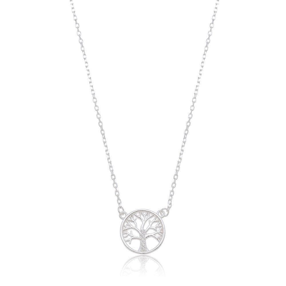 Colar Arvore Da Vida Caule Cravejada Prata 925