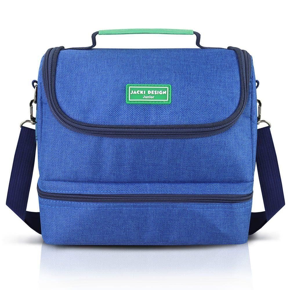 Kit Lancheira Térmica Pote Para Lanche E Garrafa 460ml Infantil Azul