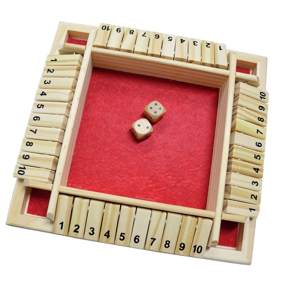 Jogo de dados Shut The Box DC-BEAUTIFUL para adultos de 2 a 4 jogadores