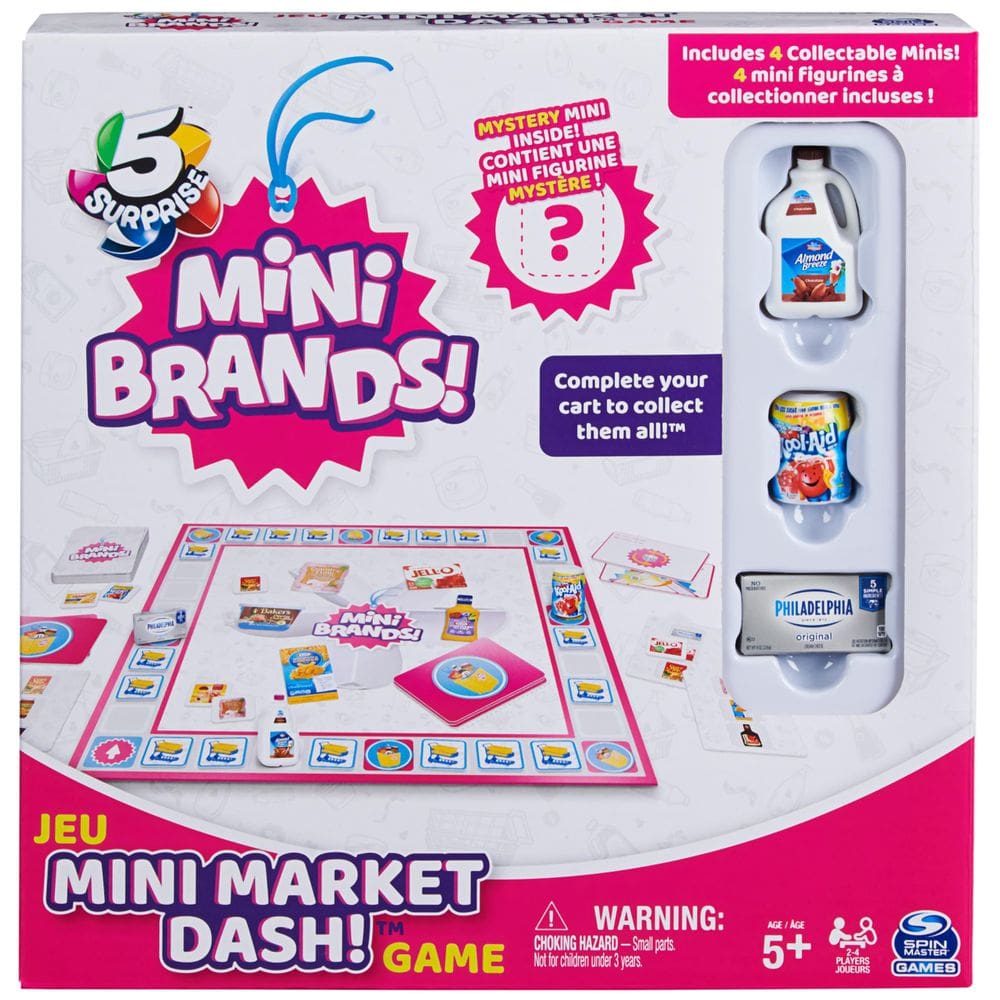 Jogo de tabuleiro Spin Master Mini Market Dash com Mini Brands