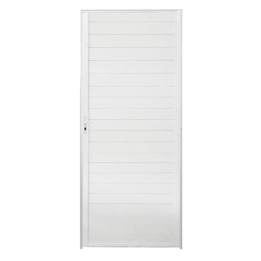 Porta Lambril 2,10x60 lado DIREITO L-25 no alumínio branco