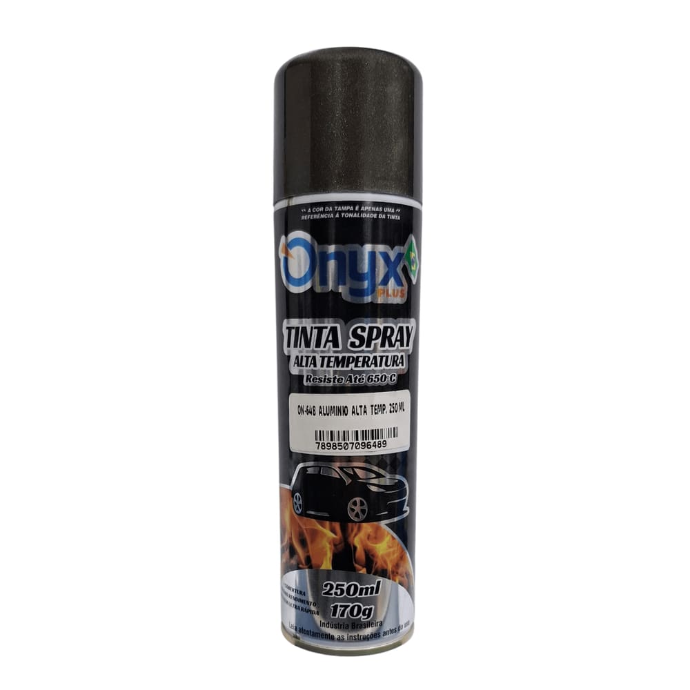 Tinta Spray Alta Temperatura Alumínio Onyx ON-648 250ml