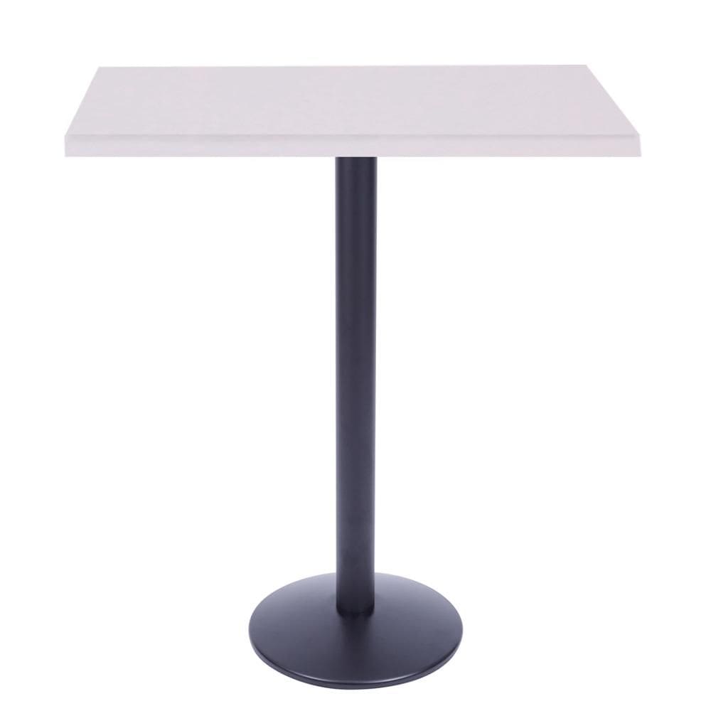 Mesa Bistrô Zeta 111,50 cm (Altura) com Tampo em MDP Quadrado 60 cm Branco