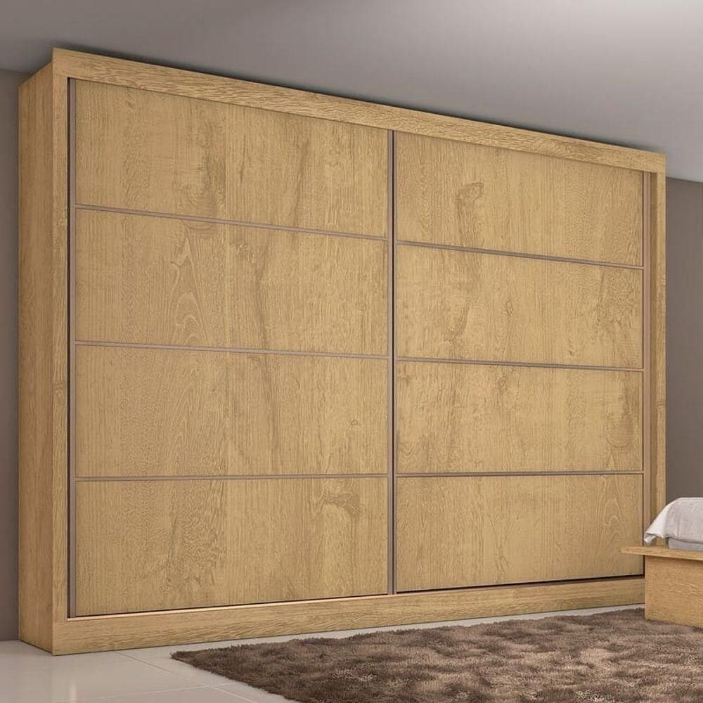 Guarda Roupa Casal 2 Portas 6 Gavetas Sevilha-amêndoa Made Marcs