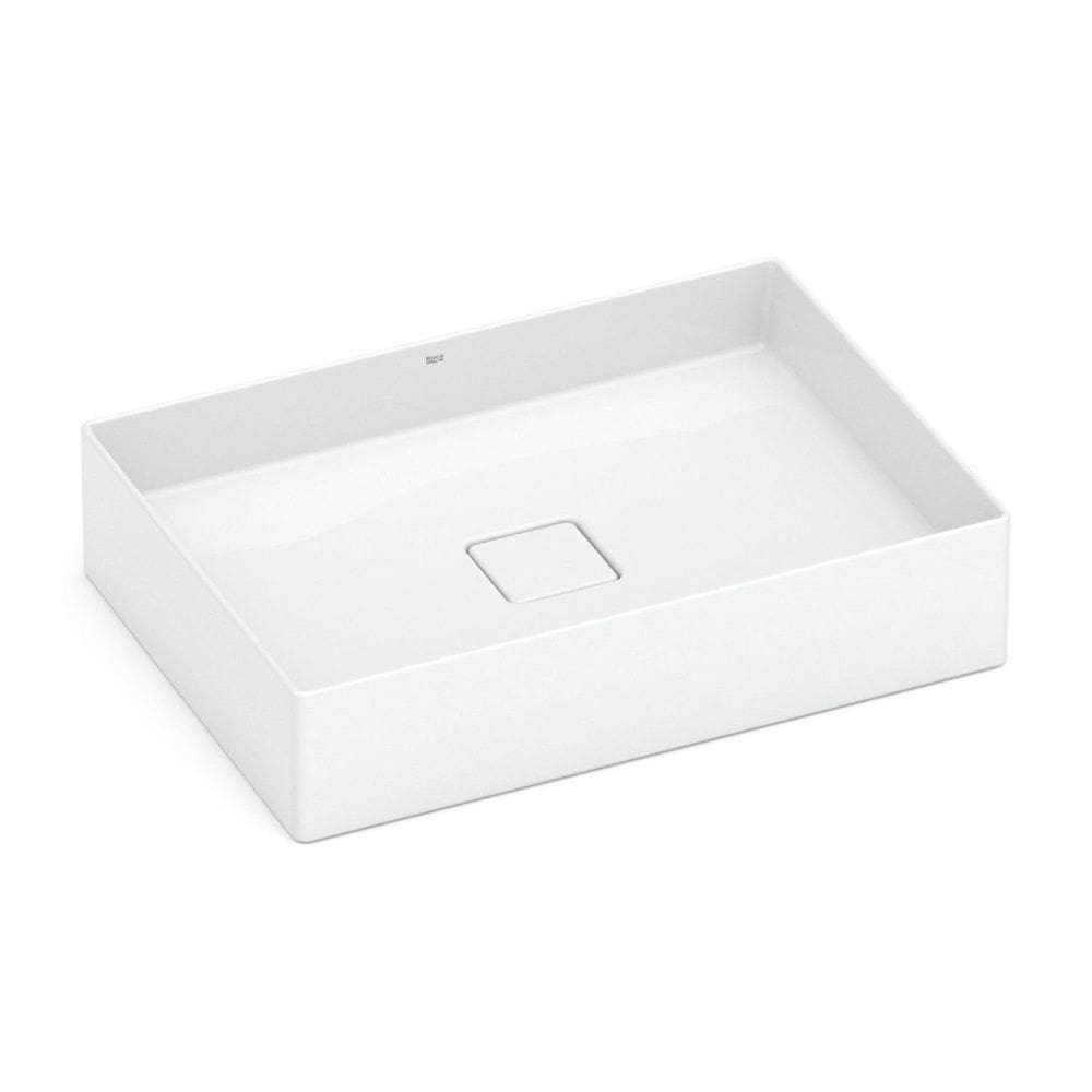 Cuba de Apoio Retangular 51cm x 36cm sem Mesa T6 Terra Roca Branco