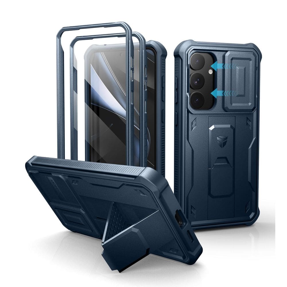 Capa Dexnor para Samsung Galaxy S25 Plus com capa de câmera azul
