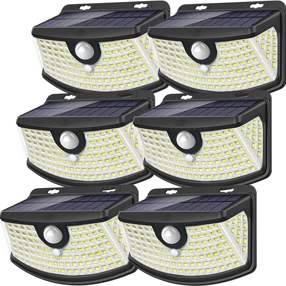 Luzes solares com sensor de movimento Aootek 120 LEDs IP65, pacote com 6