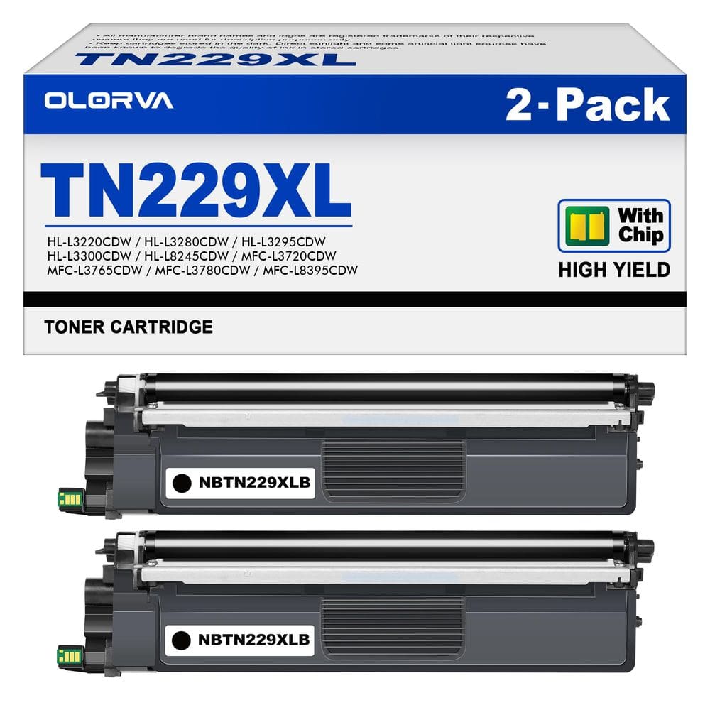 Cartucho de toner OLORVA TN229XL TN229 compatível com Brother, pacote com 2