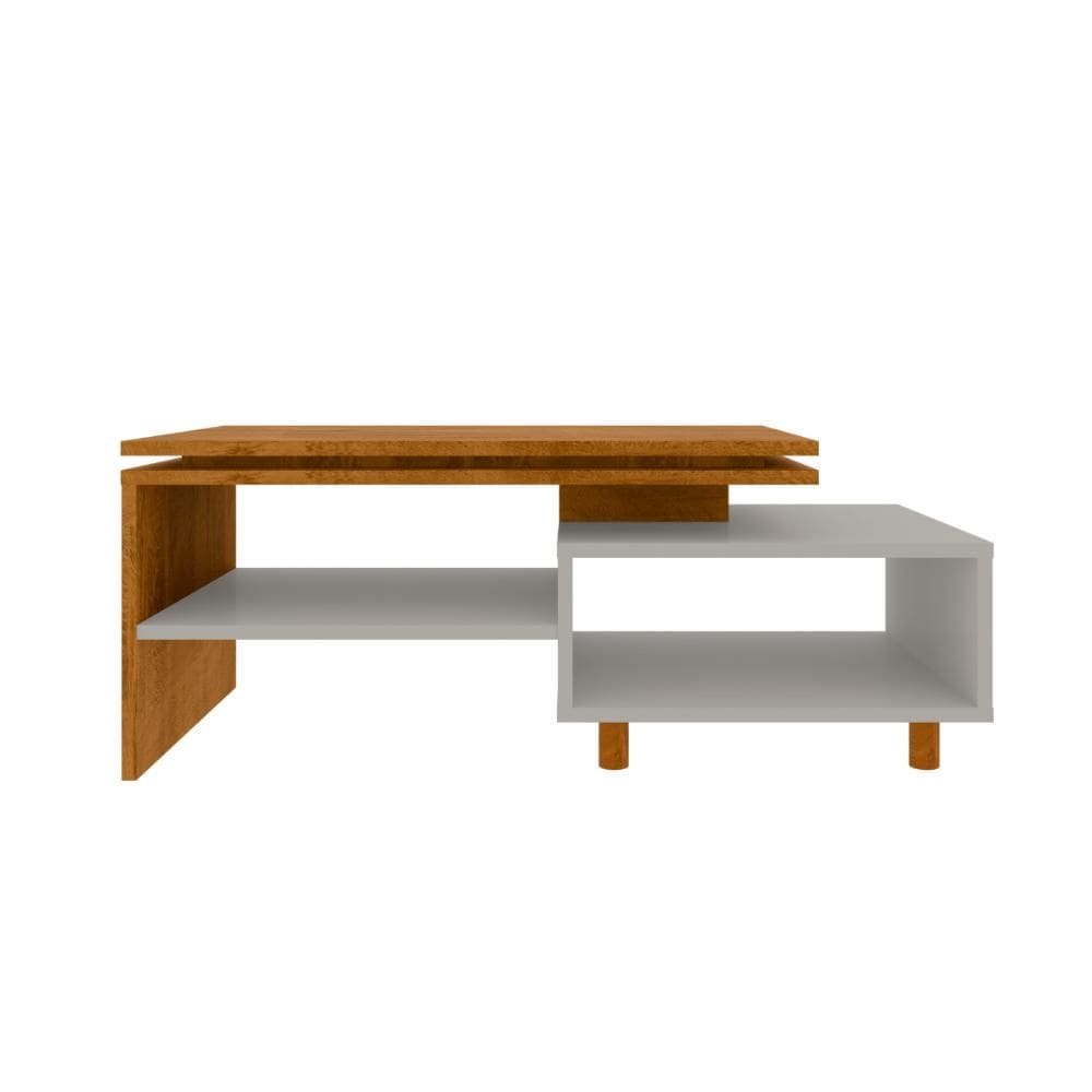 Mesa De Centro Lima 1 Prateleira Naturalle Off White Bechara