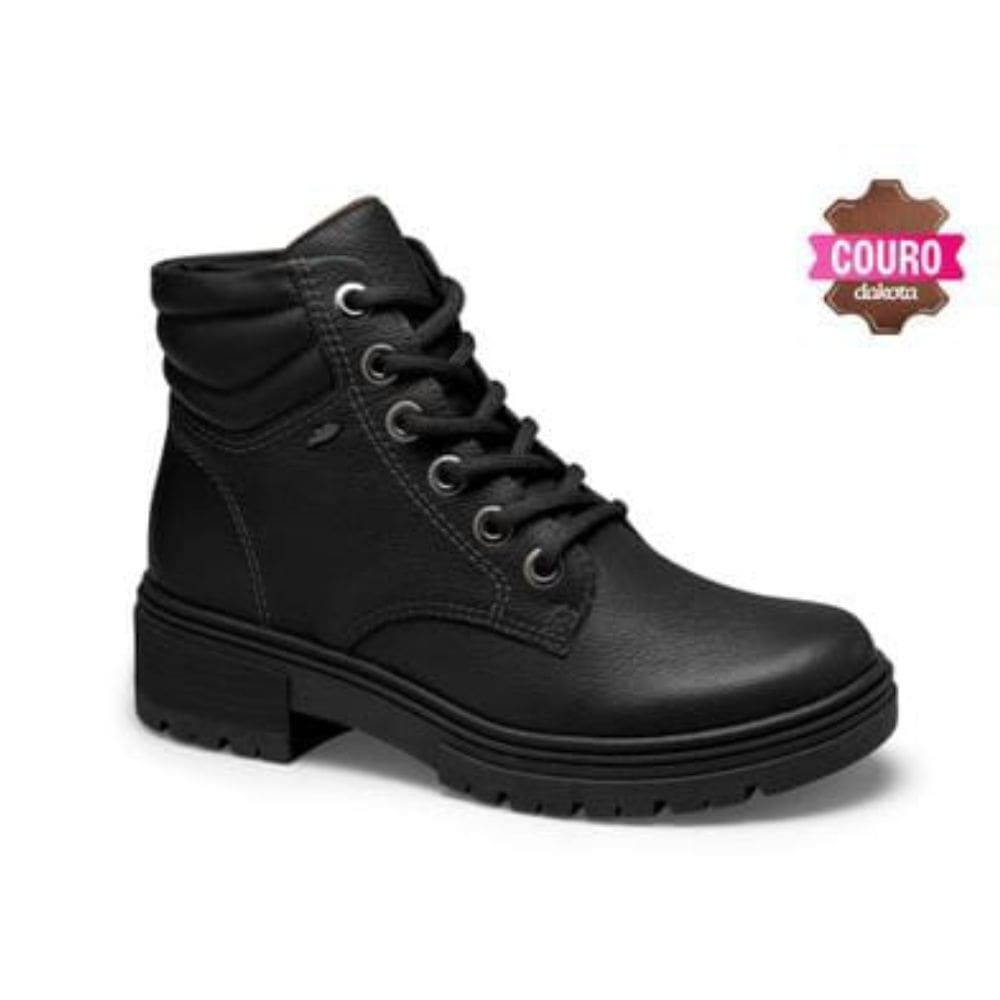 bota feminina Dakota coturno de couro valais preta