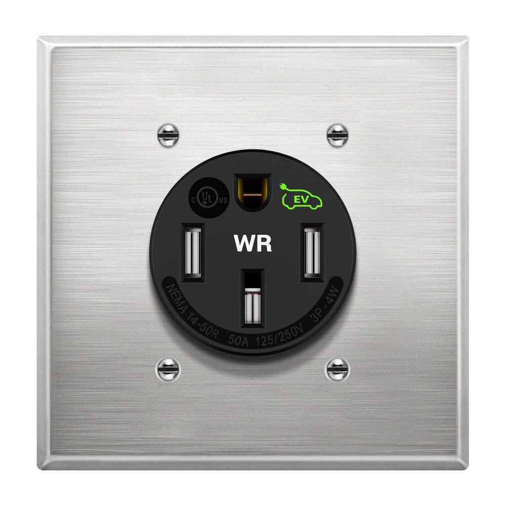 Receptáculo de descarga resistente às intempéries LIDER LN-1450RHW-BKWP