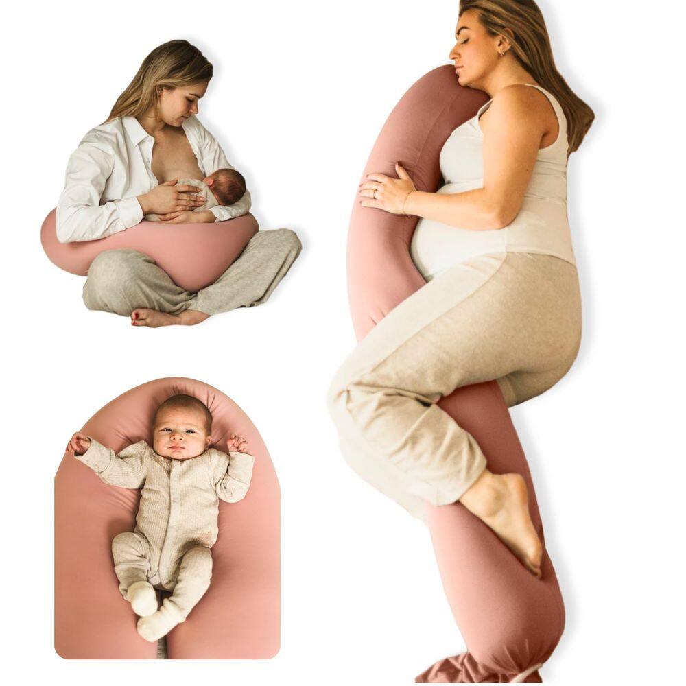 Almofada para gravidez e amamentação Cuddobaby Cooling Cover rosa