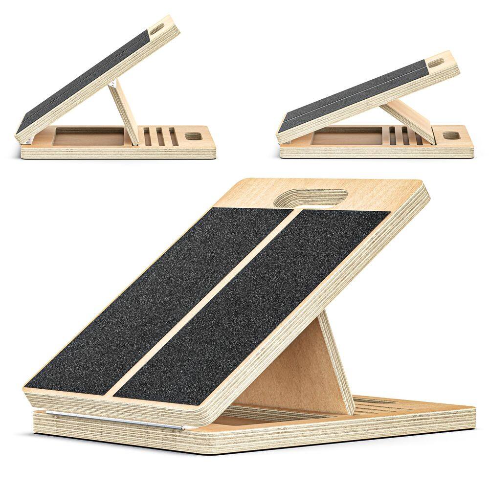 Placa inclinada portátil de madeira Calf Stretcher GrdnCare