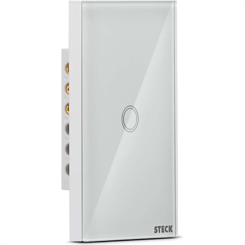 Interruptor Steck Smarteck 1 Modulo Touch Wi-Fi Bivolt Branco - Smci1Bs1