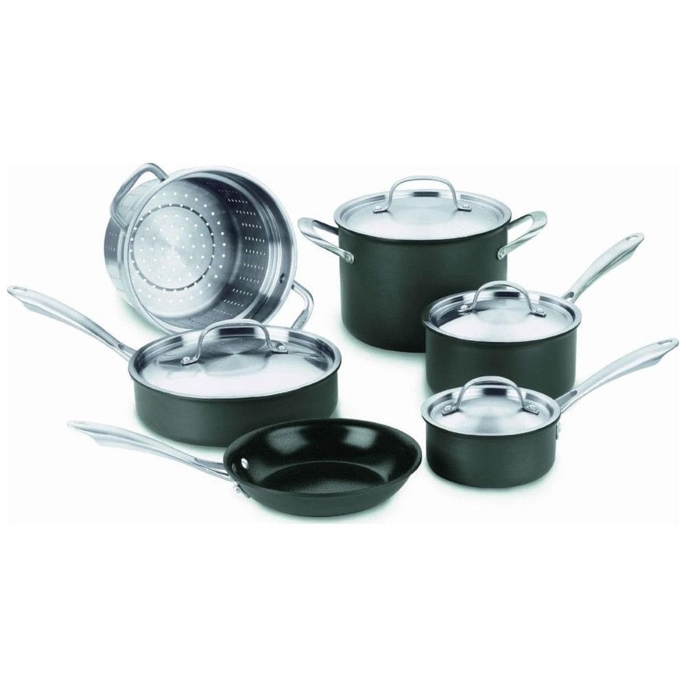 Conjunto de Panelas Antiaderentes com Anodização, Peças, CUISINART GG 10, Verde