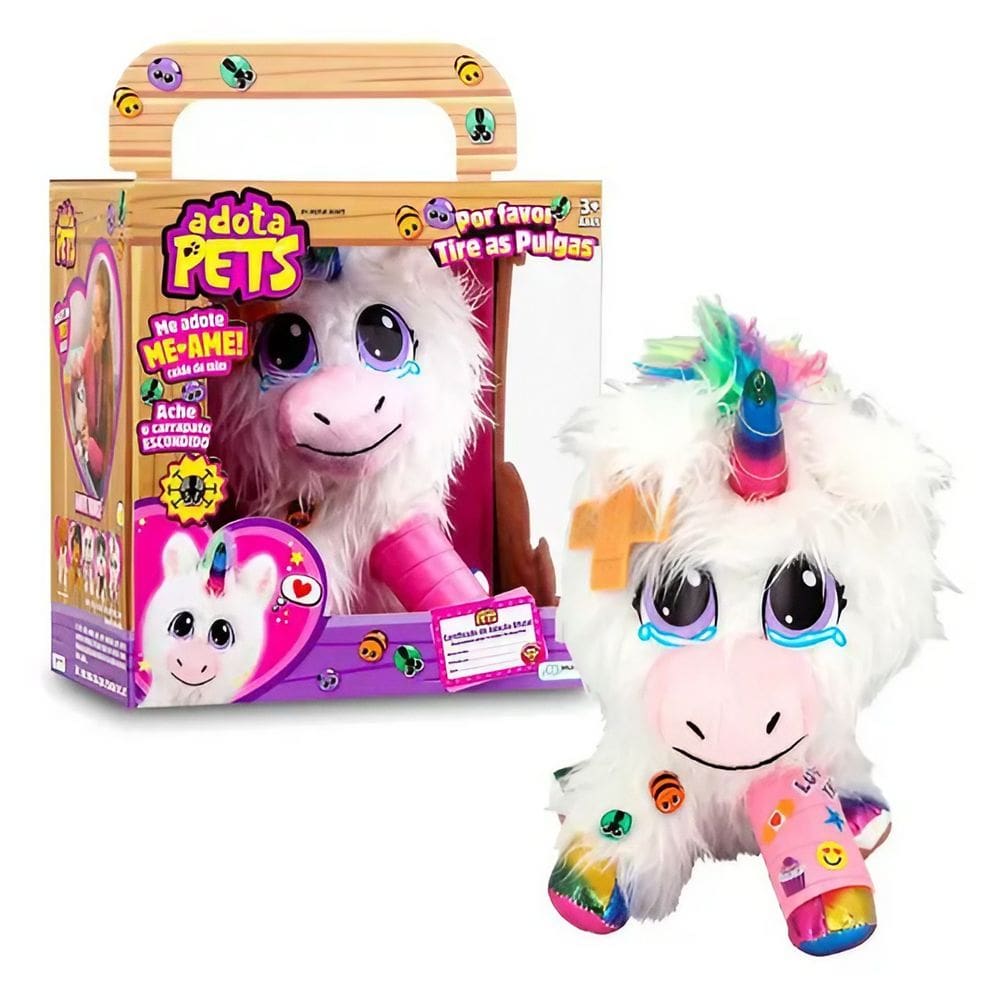 Adota Pets Dreamy Unicórnio De Pelúcia Para Cuidar - Multikids