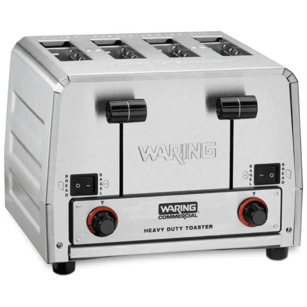 Torradeira em Aço Inoxidável de 4 Fatias com Plugue de 6 a 15 Fases, 240V 2700W, Waring WCT855, Prata