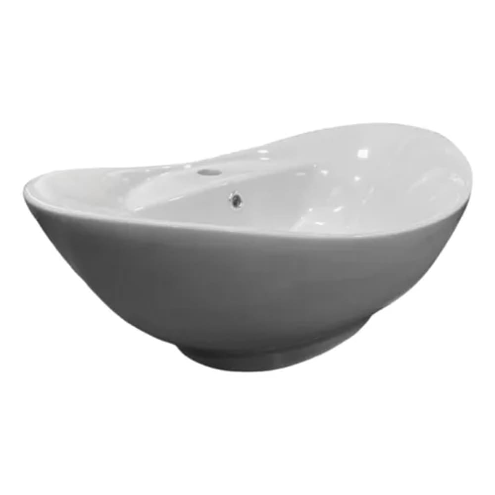 Cuba De Louça Apoio Oval 58x21cm. Branca