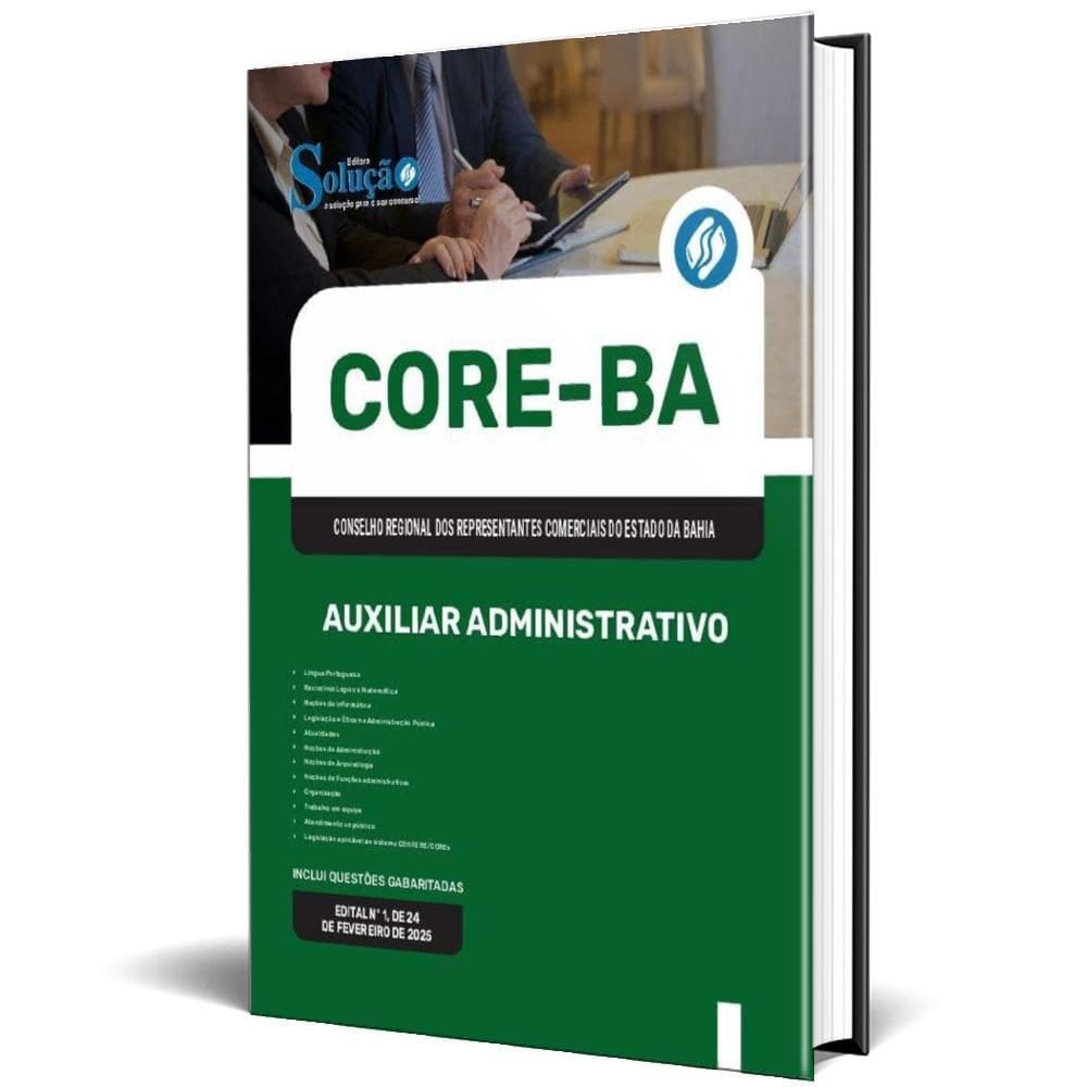 Apostila Core Ba 2025 - Auxiliar Administrativo