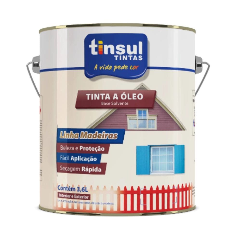 Fundo branco para madeira 3,6l | tinsul